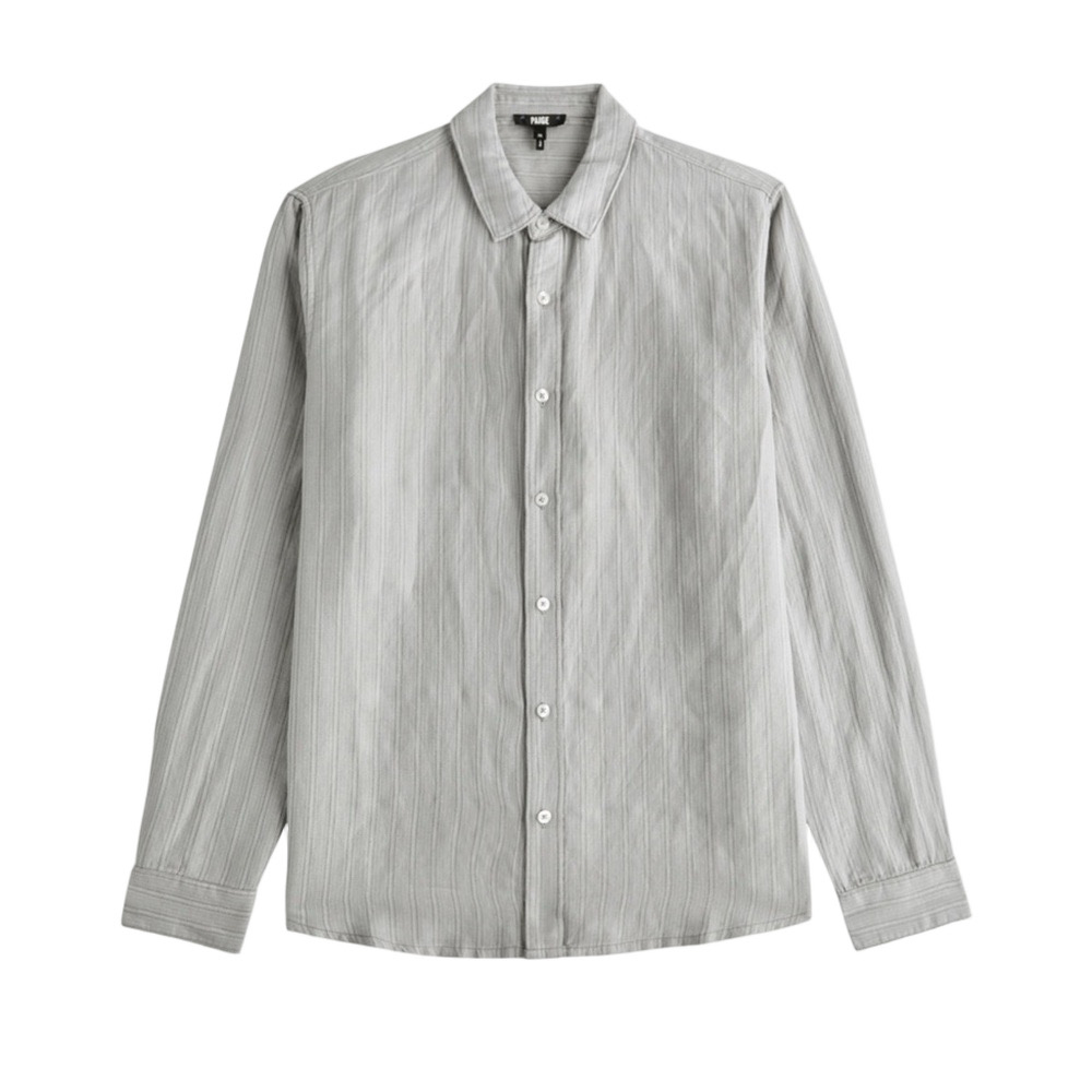Paige Light Gray Casual Button-Down Shirt Peter’s Moonlit Size Xxl Nwt